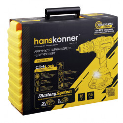 Аккумуляторный шуруповерт Hanskonner HCD1865C 1BatterySystem