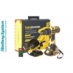 Аккумуляторный ударный шуруповерт Hanskonner HCD1865I 1BatterySystem