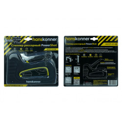 Степлер рессорный, 53 тип (скоба 4-14 мм), гвозди 300(15-16мм), Hanskonner HK1071-01-08