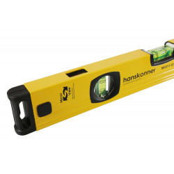 Уровень 400 мм, фрезеров., 3 глазка (1 зеркальн.), точн. 0.5мм/м, Hanskonner HK2015-02-0400