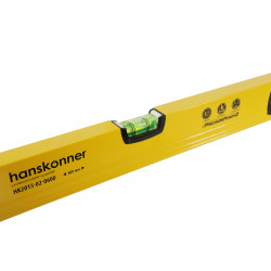 Уровень 600 мм, фрезеров., 3 глазка (1 зеркальн.), точн. 0.5мм/м, Hanskonner HK2015-02-0600