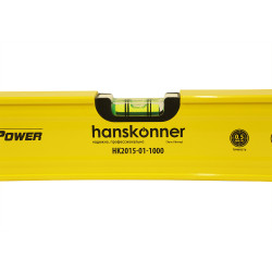 Уровень 1000 мм, фрезеров., магнитный, 3 глазка, точность 0.5мм/м, Hanskonner HK2015-01-1000