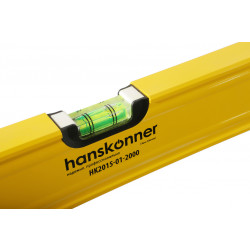 Уровень 2000 мм, фрезеров., магнитный, 3 глазка, точность 0.5мм/м, Hanskonner HK2015-01-2000