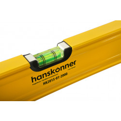 Уровень 2000 мм, фрезеров., магнитный, 3 глазка, точность 0.5мм/м, Hanskonner HK2015-01-2000