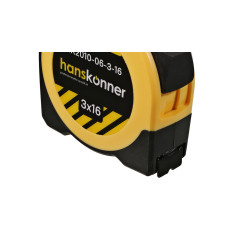 Рулетка 3x16мм, окно автосуммы с корпусом рулетки, Hanskonner HK2010-06-3-16