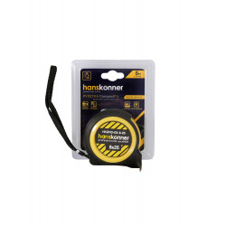 Рулетка 8x25мм, 2 стопа, компактный корпус, мощный магнит, Hanskonner HK2010-03-8-25