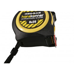 Рулетка 8x25мм, 2 стопа, компактный корпус, мощный магнит, Hanskonner HK2010-03-8-25