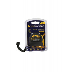 Рулетка 3x16мм, 2 стопа, корпус SoftTouch, супермощный магнит, Hanskonner HK2010-01-3-16