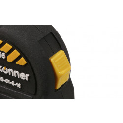 Рулетка 3x16мм, 2 стопа, корпус SoftTouch, супермощный магнит, Hanskonner HK2010-01-3-16