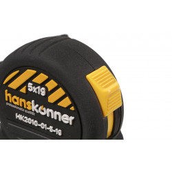 Рулетка 5x19мм, 2 стопа, корпус SoftTouch, супермощный магнит, Hanskonner HK2010-01-5-19