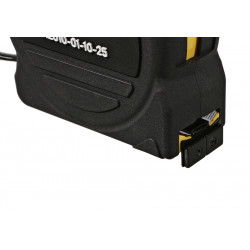 Рулетка 10x25мм, 2 стопа, корпус SoftTouch, супермощный магнит, Hanskonner HK2010-01-10-25