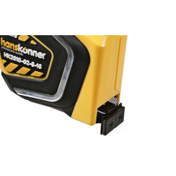 Рулетка 3x19мм, автостоп, двухстор., нейлон, супермощный магнит, Hanskonner HK2010-02-3-19