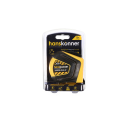 Рулетка 5x27мм, автостоп, двухстор., нейлон, супермощный магнит, Hanskonner HK2010-02-5-27