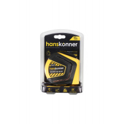 Рулетка 10x27мм, автостоп, двухстор., нейлон, супермощный магнит, Hanskonner HK2010-02-10-27