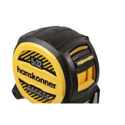 Рулетка 5x32мм, двухсторонняя, нейлон, двойной мощный магнит, Hanskonner HK2010-05-5-32