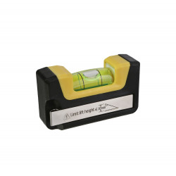 Уровень 65мм, 2 магнита, клипса, фрезерованный, 1 колба, точность 0.5мм/м, hanskonner HK2015-06-065