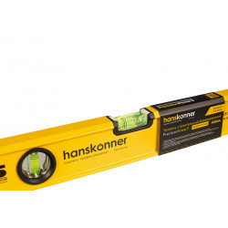 Уровень алюм., 400мм, 2 колбы, фрезерованный, точность 0.5 мм/м, hanskonner HK2015-03-0400