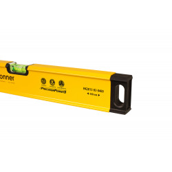 Уровень алюм., 400мм, 2 колбы, фрезерованный, точность 0.5 мм/м, hanskonner HK2015-03-0400