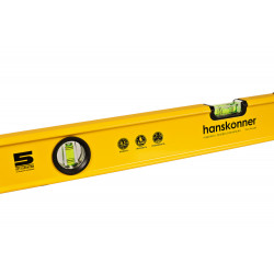 Уровень алюм., 600мм, 2 колбы, фрезерованный, точность 0.5 мм/м, hanskonner HK2015-03-0600