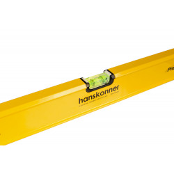 Уровень алюм., 1000мм, 2 колбы, фрезерованный, точность 0.5 мм/м, hanskonner HK2015-03-1000