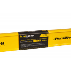 Уровень алюм., 1200мм, 2 колбы, фрезерованный, точность 0.5 мм/м, hanskonner HK2015-03-1200