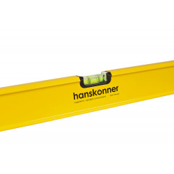 Уровень алюм., 1500мм, 2 колбы, фрезерованный, точность 0.5 мм/м, hanskonner HK2015-03-1500
