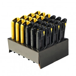 Набор ножей 18мм, пластиковый корпус, лезвие SK2 0.5мм 24шт, Hanskonner HK1076-08-05