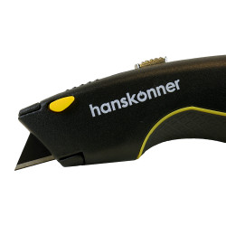 Нож строительный, трапециевидное лезвие, 4 доп. лезвия, SK2 сталь, Hanskonner HK1076-01-P2