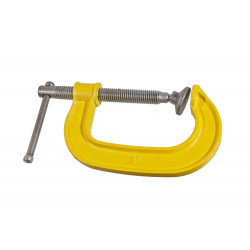 Струбцина G-образная, 75 мм / 3'', чугун, оксидированный винт, hanskonner HK1078-01-075