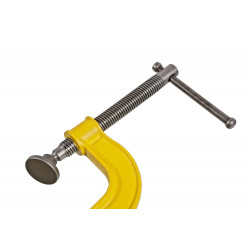 Струбцина G-образная, 75 мм / 3'', чугун, оксидированный винт, hanskonner HK1078-01-075