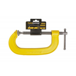 Струбцина G-образная, 150 мм / 6'', чугун, оксидированный винт, hanskonner HK1078-01-150