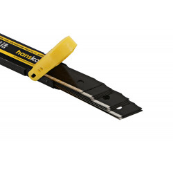 Лезвия 18мм, 10шт, оксидированные, SK2 сталь, толщина 0.7мм, Hanskonner HK1076-S2-18