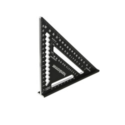 Угольник Свенсона 175мм, алюминиевый сплав, чёрный анодированный корпус, белая шкала, hanskonner HK2020-07-175