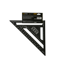 Угольник Свенсона 300мм, алюминиевый сплав, чёрный анодированный корпус, белая шкала, hanskonner HK2020-07-300