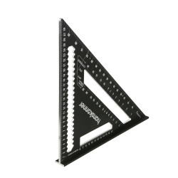 Угольник Свенсона 300мм, алюминиевый сплав, чёрный анодированный корпус, белая шкала, hanskonner HK2020-07-300