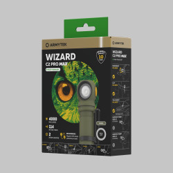 Фонарь Armytek Wizard C2 Pro Max Magnet USB White Olive F06701CO