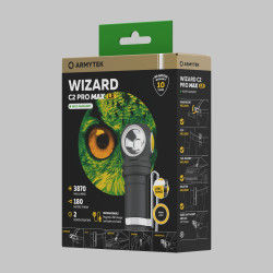 Фонарь Armytek Wizard C2 Pro Max Magnet USB LR (Теплый свет) F06702W