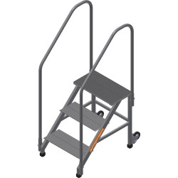 ПА-3 (45-2ПКМ2) Подмости (подставки) алюминиевые с 2 поручнями и колесами (H=0,75 м) (Алюм.конструкции)