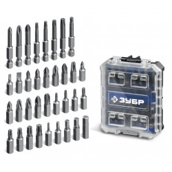 26394-H35 Набор бит ЗУБР Профи 35 предм., система стыковки Z-БОКС, Профессионал