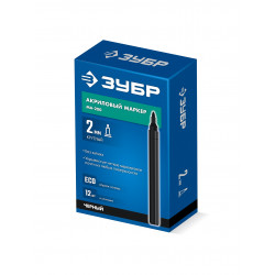 06337-2 Акриловый маркер ЗУБР МА-200 черный, 2 мм