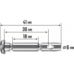 N000-039-589 ЗУБР 6х41 мм, 4шт., срезные штифты для снегоуборщиков
