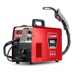ПСГ-М5-160 Полуавтомат сварочный ЗУБР RED FORCE, MIG / MAG, FCAW, MMA, TIG, 160 А, с газом / без газа, горелка ПСГ-180