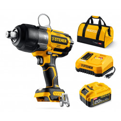 CWB-1000-41 Бесщеточный ударный гайковерт STEHER 20 В, 1000 Н·м, 1 АКБ LMS (4 А·ч), сумка