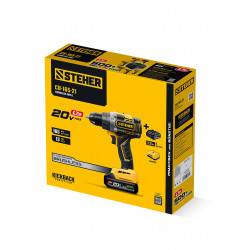 CB-165-21 Бесщеточная дрель-шуруповерт STEHER 20 В, 165 Н·м, 1 АКБ LMS (2 А·ч)