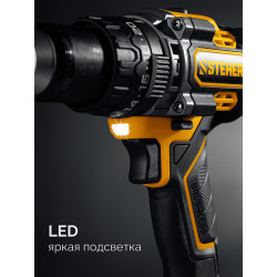 CBS-165 Бесщеточная ударная дрель-шуруповерт STEHER 20 В, 165 Н·м, без АКБ (LMS)