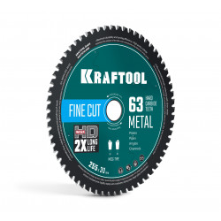 36954-255-30-63 Диск пильный по металлу и стали KRAFTOOL Metal Cut 255 х 30 мм, 63Т