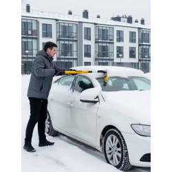 61048 STAYER телескопическая щётка с поворотной головой от снега автомобильная, 805-1065 мм