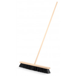 39251-600 GRINDA EURO буковая колодка 60см, шлифованный черенок из берёзы 120см (d22мм) щетина 70мм, 5-рядная, уличная щётка с черенком