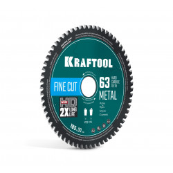 36954-185-30-63 диск пильный по металлу и стали KRAFTOOL Metal Cut 185 х 30 мм, 63Т