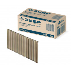 305389-50 ЗУБР FST 50 х 1.8 мм, финишные гвозди по бетону оцинкованные, калибр 15GA, 1000 шт